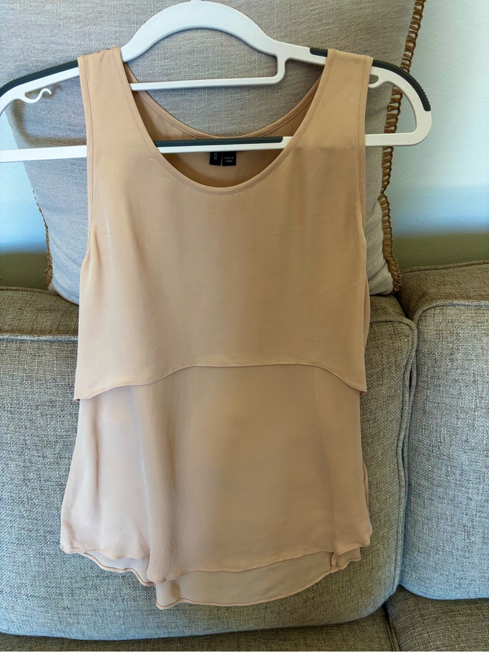 4/$20 Theory Beige Layered Sleeveless Camisole